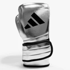 Adidas Adispeed 501 Metallic Boxing Gloves - Velcro -GEEZERS BOXING adi185 new silver a