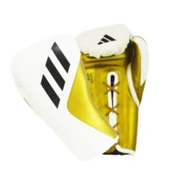 Adidas TILT 350 Pro Boxing Gloves - Lace -GEEZERS BOXING adi191 wht gld a