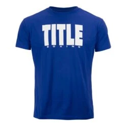 TITLE Boxing Iconic Block Tee -GEEZERS BOXING blue white 1 1