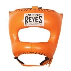 Cleto Reyes Pointed Nylon Bar Headguard -GEEZERS BOXING cleto reyes pointed orange headguard geezers boxing 2