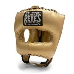 Cleto Reyes Pointed Nylon Bar Headguard -GEEZERS BOXING cleto reyes pointed headguard gold