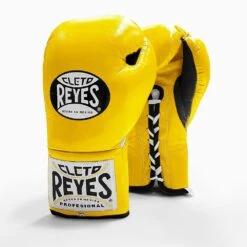 Cleto Reyes Traditional Pro Fight Boxing Gloves -GEEZERS BOXING cleto reyes traditional fight gloves yellow