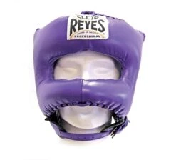 Cleto Reyes Pointed Nylon Bar Headguard -GEEZERS BOXING e388u purplefront 1 1
