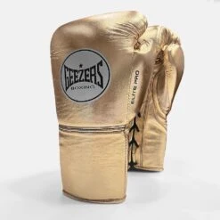 Geezers Elite Pro Training/Sparring Gloves 2.0 - Lace -GEEZERS BOXING elite pro lace gold 3