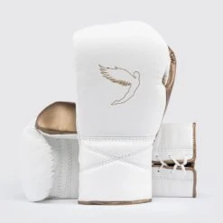 Fly Superlace 2 Boxing Gloves -GEEZERS BOXING fly wht gld a