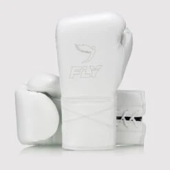 Fly Superlace X Boxing Gloves -GEEZERS BOXING fly103 white