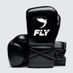Fly Superlace X 2 Boxing Gloves -GEEZERS BOXING fly130 blk wht a
