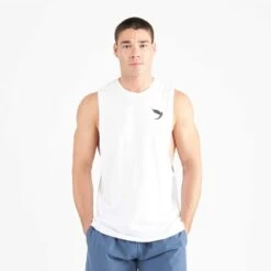 Fly Small Logo Tank -GEEZERS BOXING fly2506 white a
