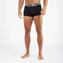 Fly Icon Boxer Shorts -GEEZERS BOXING fly2514 black white a