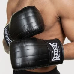 Geezers Pro Classic Leather Bag Mitt - Black -GEEZERS BOXING g103 live b