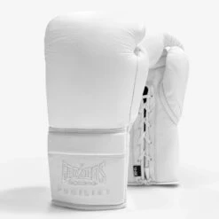 Geezers Pugilist Leather Boxing Gloves - Lace -GEEZERS BOXING g125 new white a