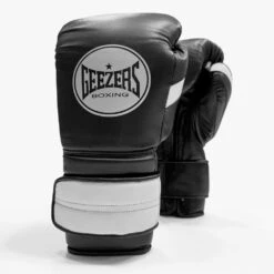Geezers FS1 Training Boxing Gloves - Velcro -GEEZERS BOXING g135 black grey white 3