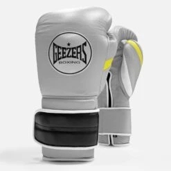Geezers FS1 Training Boxing Gloves - Velcro -GEEZERS BOXING g135 grey black volt 3