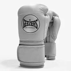 Geezers Elite Pro Training/Sparring Gloves 2.0 - Velcro -GEEZERS BOXING g155 new light grey a