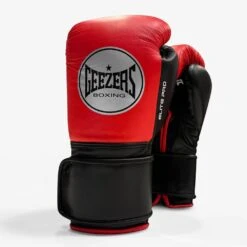 Geezers Elite Pro Training/Sparring Gloves 2.0 - Velcro -GEEZERS BOXING g155 new red black a