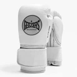 Geezers Elite Pro Training/Sparring Gloves 2.0 - Velcro -GEEZERS BOXING g155 new white a