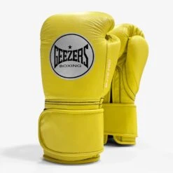 Geezers Elite Pro Training/Sparring Gloves 2.0 - Velcro -GEEZERS BOXING g155 new yellow a