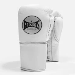 Geezers Elite Pro Training/Sparring Gloves 2.0 - Lace -GEEZERS BOXING g157 new white a