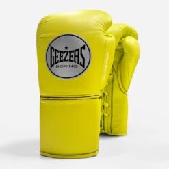 Geezers Elite Pro Training/Sparring Gloves 2.0 - Lace -GEEZERS BOXING g157 new yellow a