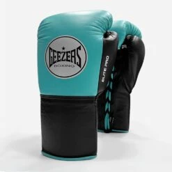 Geezers Elite Pro Training/Sparring Gloves 2.0 - Lace -GEEZERS BOXING g157mintblack