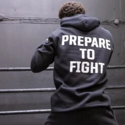 Geezers Prepare To Fight Back Logo Hoodie -GEEZERS BOXING g2715 black c
