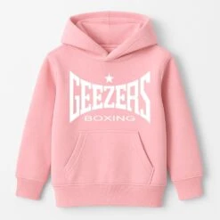 Geezers Large Logo Junior Hoodie -GEEZERS BOXING g2764 pink a