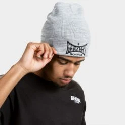 Geezers Cuffed Beanie -GEEZERS BOXING g2871jay grey 2