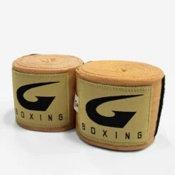 G-Boxing Cuban Semi-Elastic Handwraps -GEEZERS BOXING gb1102 gold new a