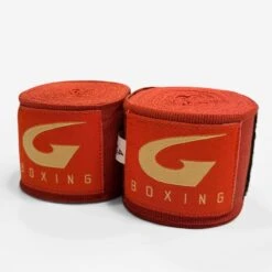 G-Boxing Cuban Semi-Elastic Handwraps -GEEZERS BOXING gb1102 red new a