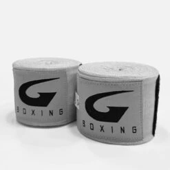 G-Boxing Cuban Semi-Elastic Handwraps -GEEZERS BOXING gb1102 silver new a