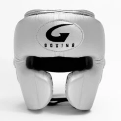 G-Boxing Cuban Big Cheek Headgear -GEEZERS BOXING gb800 new silver 1 1