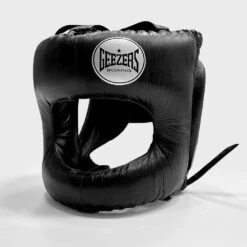 Geezers Elite Pro Bar Faced Headguard -GEEZERS BOXING geezers elite pro barfaced headguard black