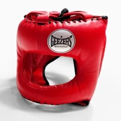 Geezers Elite Pro Bar Faced Headguard -GEEZERS BOXING geezers elite pro barfaced headguard spark red