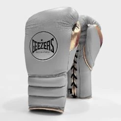 Geezers Halo Training/Sparring Boxing Gloves - Lace -GEEZERS BOXING halo live images lace grey gold
