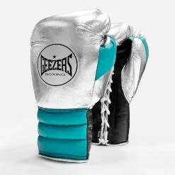 Geezers Halo Training/Sparring Boxing Gloves - Lace -GEEZERS BOXING halo live images lace silver mint