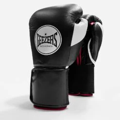 Geezers Halo Training/Sparring Boxing Gloves - Velcro -GEEZERS BOXING halo live images velcro black white red