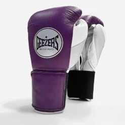 Geezers Halo Training/Sparring Boxing Gloves - Velcro -GEEZERS BOXING halo live images velcro purple