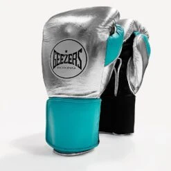 Geezers Halo Training/Sparring Boxing Gloves - Velcro -GEEZERS BOXING halo live images velcro silver mint