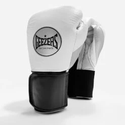 Geezers Halo Training/Sparring Boxing Gloves - Velcro -GEEZERS BOXING halo live images velcro white black silver