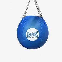 Geezers Elite Pro Leather Headshot Wrecking Ball -GEEZERS BOXING headshot wrecking blue