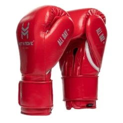 HIT N MOVE Conditioning Boxing Gloves 1.5lbs (24oz) - Velcro -GEEZERS BOXING hm107 red