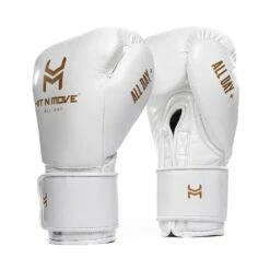 HIT N MOVE Conditioning Boxing Gloves 1.5lbs (24oz) - Velcro -GEEZERS BOXING hm107 white