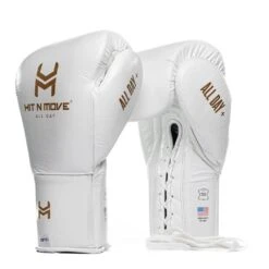HIT N MOVE Conditioning Boxing Gloves 1.5lbs (24oz) - Lace -GEEZERS BOXING hm108 white 1