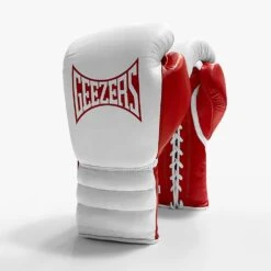 Geezers Hammer Training/Spar Boxing Gloves 2.0 - Lace -GEEZERS BOXING lace white red