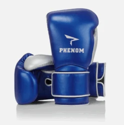 Phenom Boxing SG-202S Sparring Gloves - Velcro -GEEZERS BOXING ph109 blue silver