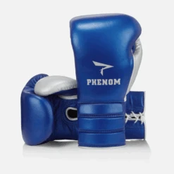Phenom Boxing SG-202 Sparring Gloves - Lace -GEEZERS BOXING ph110 blue silver