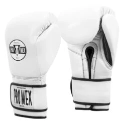 Pro Mex Pro Boxing Gloves V3.0 - Hook & Loop -GEEZERS BOXING pm101 white a