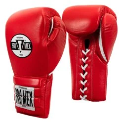 Pro Mex Pro Boxing Gloves V3.0 - Lace -GEEZERS BOXING pm102 red a