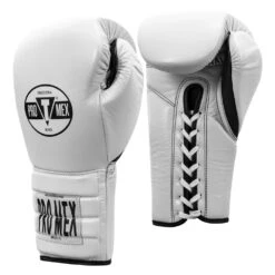 Pro Mex Pro Boxing Gloves V3.0 - Lace -GEEZERS BOXING pm102 white a