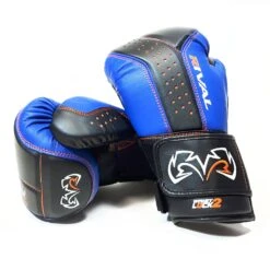 Rival RB10 Intelli-Shock Bag Boxing Gloves -GEEZERS BOXING rb10 2 blue geezers boxing 2